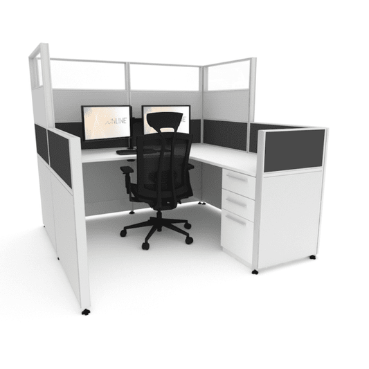 Sunline Sliding DropDown Cubicle: 6’ x 6′ – 65″ High Down To 41″
