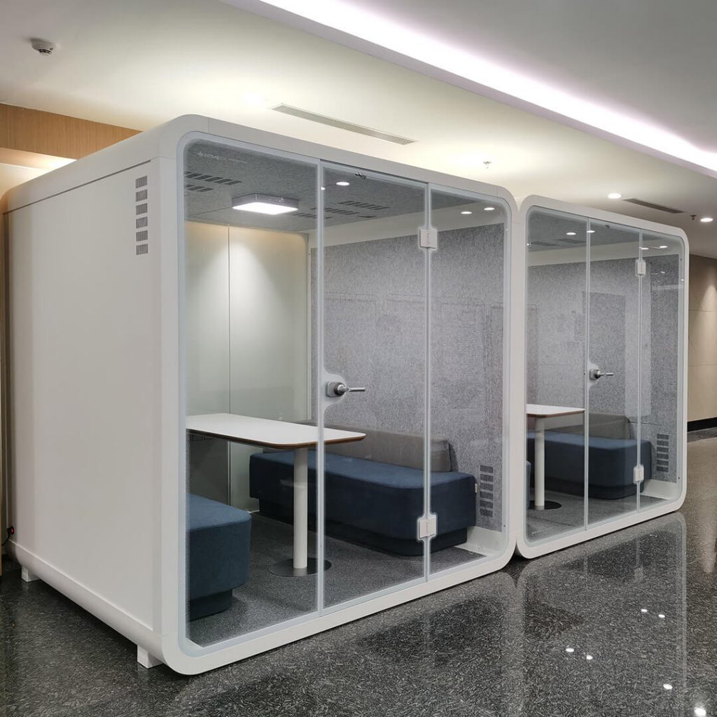 Embrace Peaceful Productivity with the SoundBox Privacy Booth's Impressive Sound Absorbance