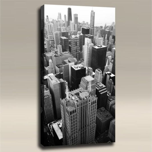 Chairly Acoustics Cities Collection - Chicago Skyline B&W